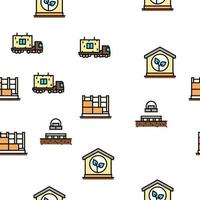 Timber Frame House Vector Seamless Pattern