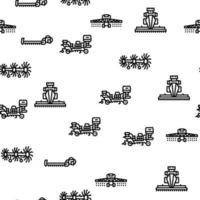 Farm Equipment And Transport Vector Seamless Pattern