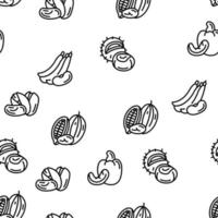 Nut Delicious Natural Nutrition Vector Seamless Pattern