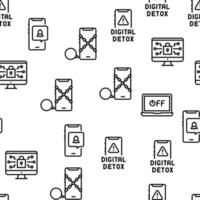 dispositivo digital desintoxicación vector de patrones sin fisuras