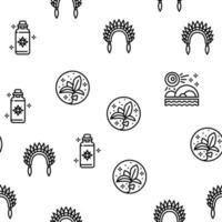 Boho Style Decoration Vector Seamless Pattern