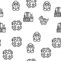 Toy Shop Sale Product Vector Seamless Pattern