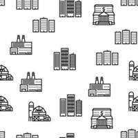 Building Architecture Vector Seamless Pattern