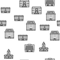 Building Architecture Vector Seamless Pattern