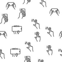 Smartphone Gesture Vector Seamless Pattern