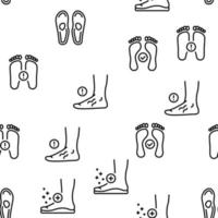 Flat Feet Disease Vector Seamless Pattern