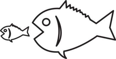 il pesce grosso mangia l'icona del pesce piccolo png