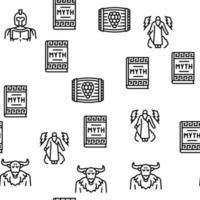 antigua grecia mitología historia vector de patrones sin fisuras