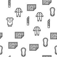 Baby Shop Selling Tool Vector Seamless Pattern