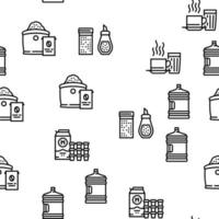 Coffee Shop Equipment Vector Seamless Pattern