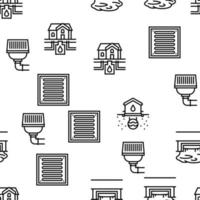 Drainage Water System Vector Seamless Pattern