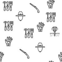 Gardening Equipment Collection Icons Set Vector