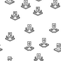 Fabrics Properties Collection Icons Set Vector