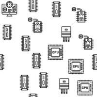 Semiconductor Manufacturing Plant Vector Seamless Pattern