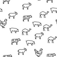 Pets Domestic Animal Vector Seamless Pattern