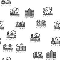 Land Property Business Vector Seamless Pattern