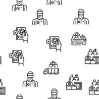 Refugee From Problem Collection Icons Set Vector