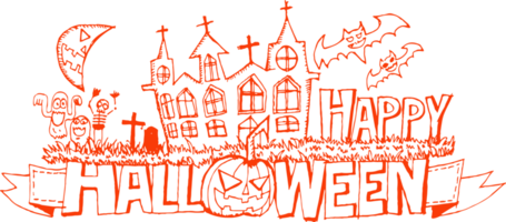 tema felice dell'icona di halloween e segno del fondo di halloween png