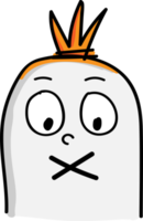 schattig worst karakter cartoon emotie ontwerp png