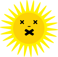 solen ikon känslor tecknad tecken symbol design png