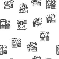 Optimize Operations Vector Seamless Pattern