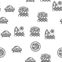 Planetarium Equipment Vector Seamless Pattern