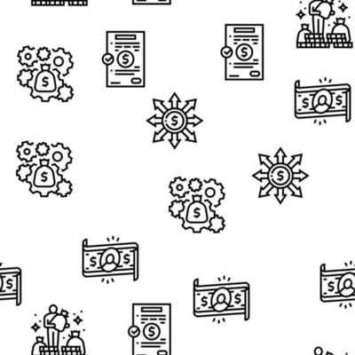 Wealth Finance Capital Vector Seamless Pattern