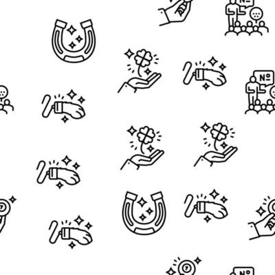 Lotto Gamble Game Vector Seamless Pattern