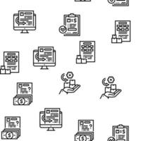 Procurement Process Vector Seamless Pattern