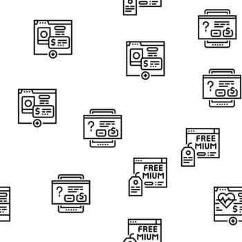 Subscription Content Vector Seamless Pattern