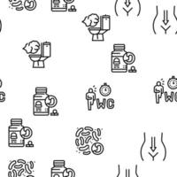 Digestion Disease And Treatment Icons Set Vector