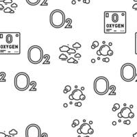 oxígeno o2 vector químico de patrones sin fisuras