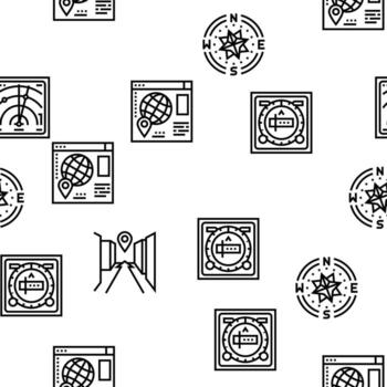 mapa ubicación sistema vector patrón sin costuras