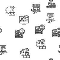 Supply Chain Management System Icons Set Vector