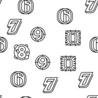 Numbers Numeral Title Vector Seamless Pattern