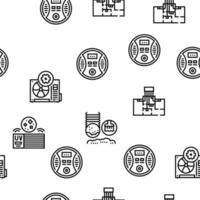 Conditioning System Electronics Vector Seamless Pattern