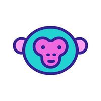 Monkey icon vector. Isolated contour symbol illustration vector