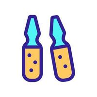 the medicine in the vial is an icon vector. Isolated contour symbol illustration vector
