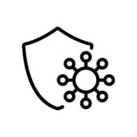 firewall antivirus icon vector outline illustration