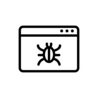 antivirus in personal data in folder icon vector outline illustration