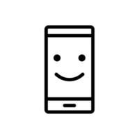 good condition mobile phone icon vector outline illustration