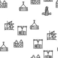 Building Construction Vector Seamless Pattern