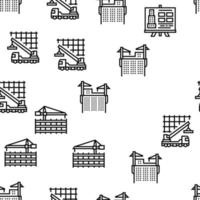 Building Construction Vector Seamless Pattern