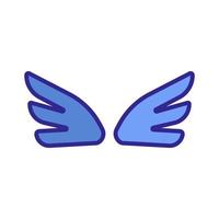 Wings of the angel icon vector. Isolated contour symbol illustration vector