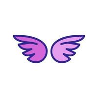 Wings of the angel icon vector. Isolated contour symbol illustration vector