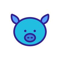 Pig icon vector. Isolated contour symbol illustration vector