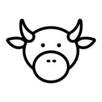 Cow icon vector. Isolated contour symbol illustration vector