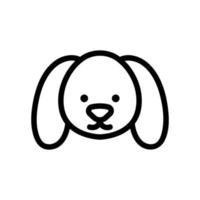 Dog icon vector. Isolated contour symbol illustration vector