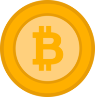 diseño de símbolo de signo de icono de bitcoin png