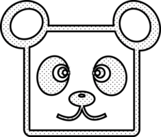 panda icona personaggio dei cartoni animati design carino png